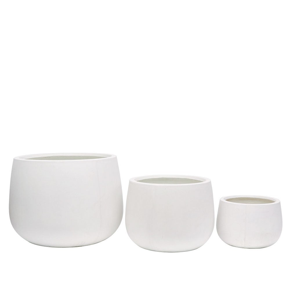 Ahuriri White Outdoor Planter - Medium