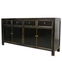 Oriental Painted 4 Door Sideboard - Vintage Black
