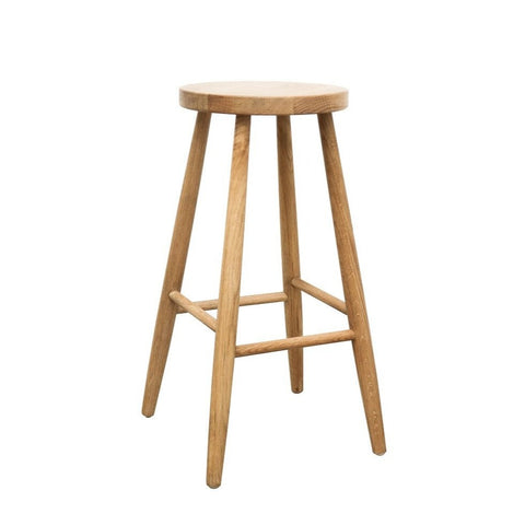 Brixham Brown Leather Barstool  - Havana