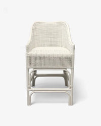 Albany Rattan Bar Stool White