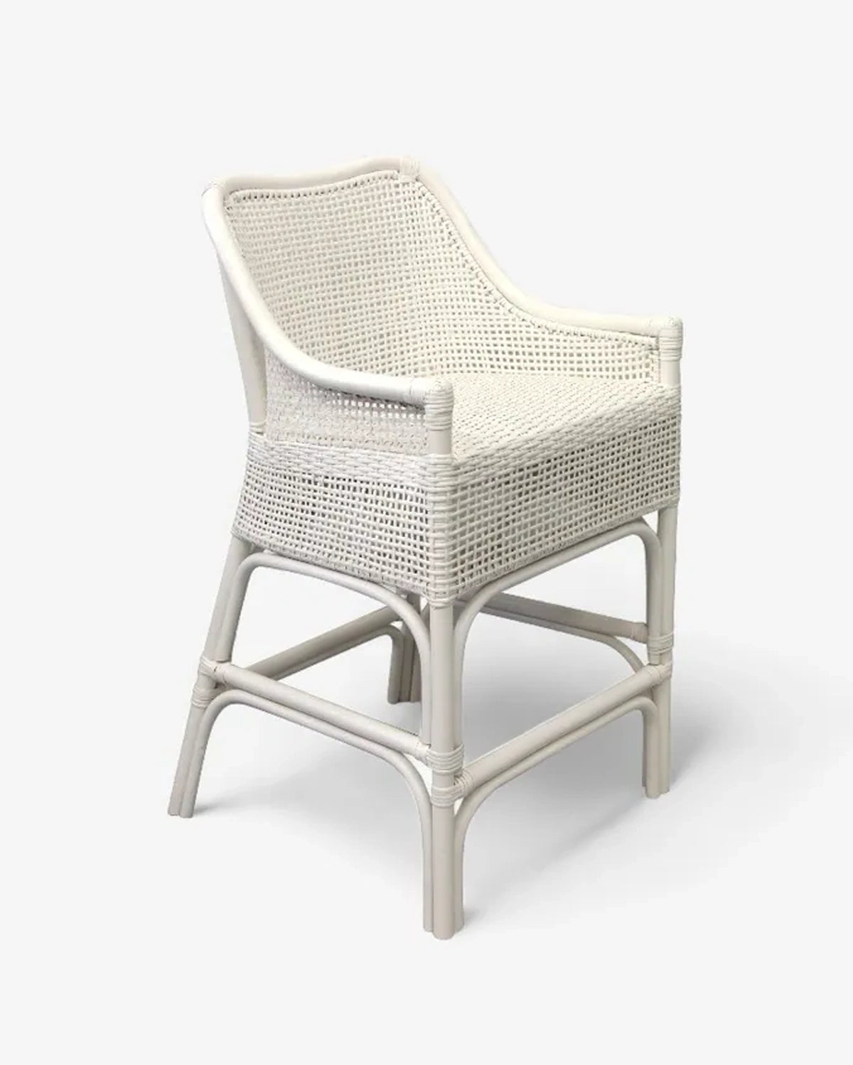 Albany Rattan Bar Stool White