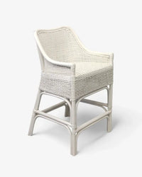 Albany Rattan Bar Stool White