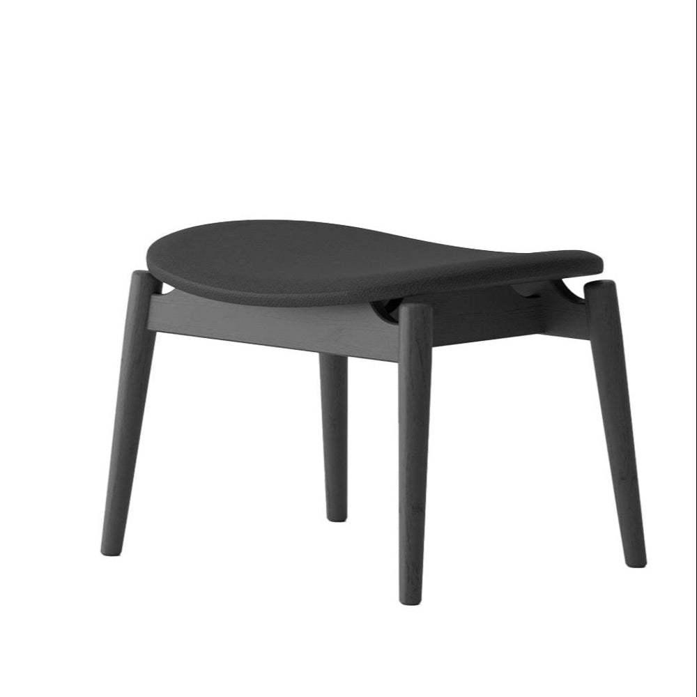 Black modern stool on a white background