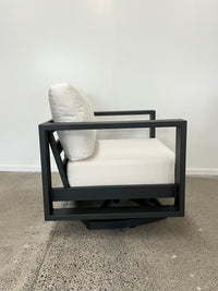 Southport Swivel Rocker Outdoor Armchair - Aluminium + Sunbrella®