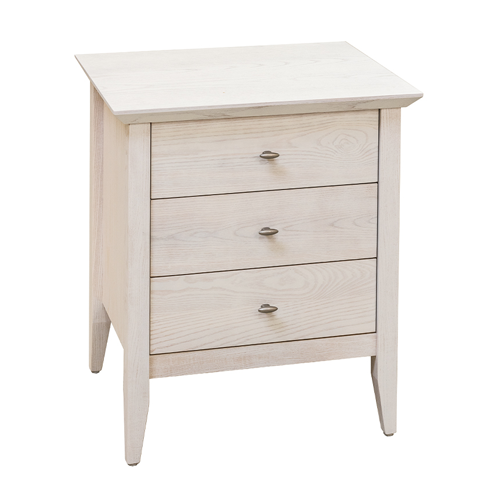 Aria 3 Drawer Bedside Table - Ash - Made in NZ