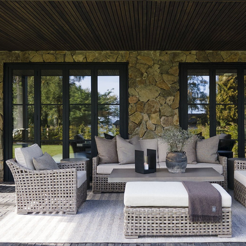 Artwood Monterey Outdoor Ottoman - Classic Grey