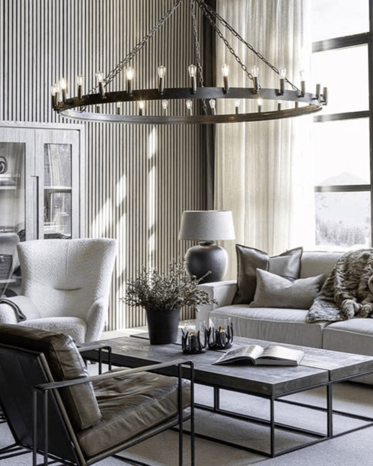 Artwood Crown Light Pendant - Antique Iron