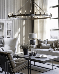 Artwood Crown Light Pendant - Antique Iron