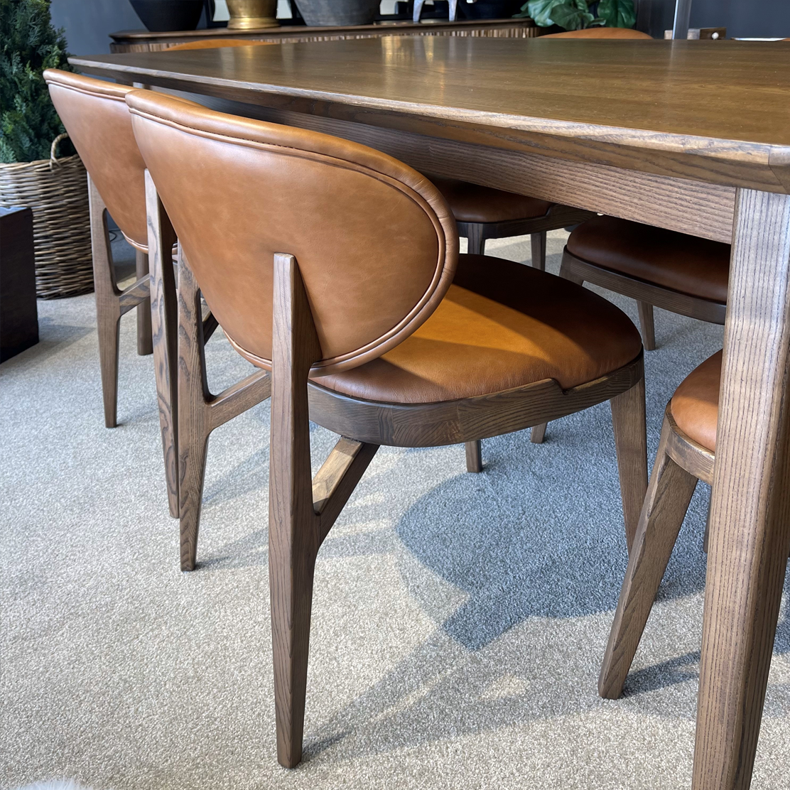 Aspen Brown Leather Dining Chair