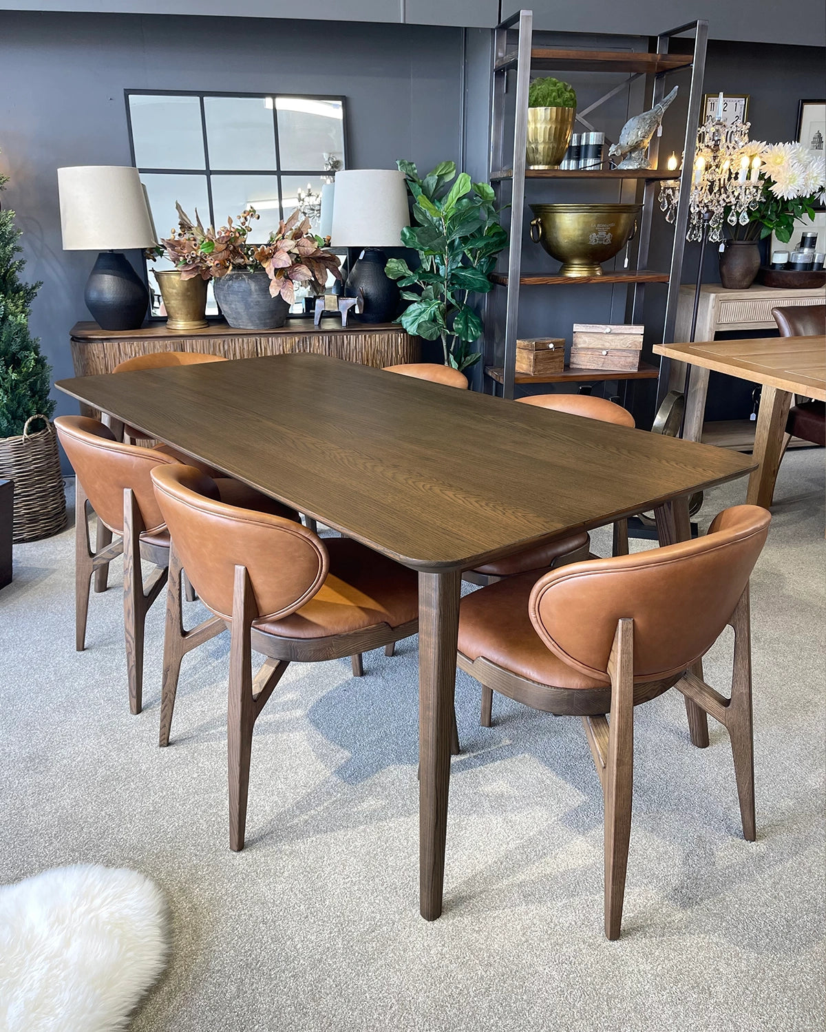 Aspen Brown Leather Dining Chair