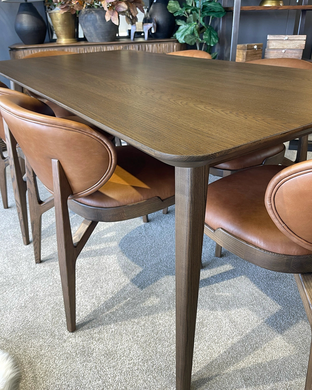 Aspen Brown Leather Dining Chair