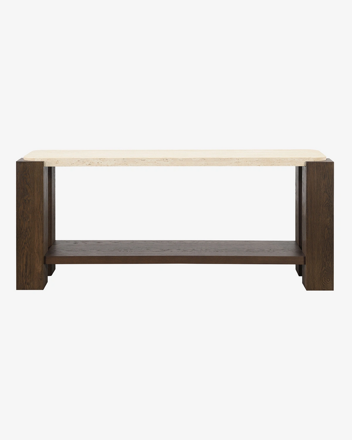 Atlas Travertine Console