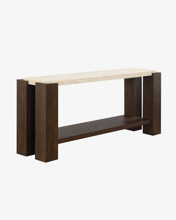 Atlas Travertine Console