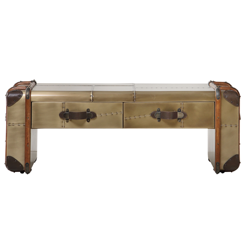 Jet Coffee Table - Aged Brass Finish
