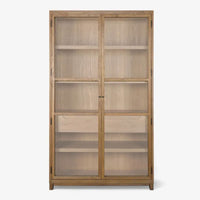 Baxter Glass and Oak Cabinet Natural