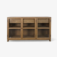 Baxter Glass and Oak Sideboard Natural
