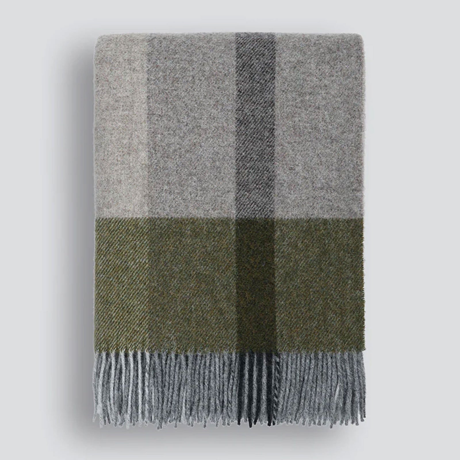 Baya Brunswick NZ Wool Throw - Olive