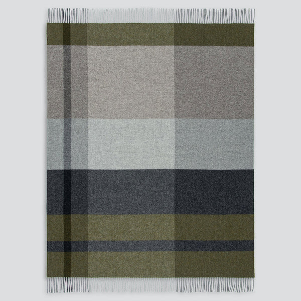 Baya Brunswick NZ Wool Throw - Olive