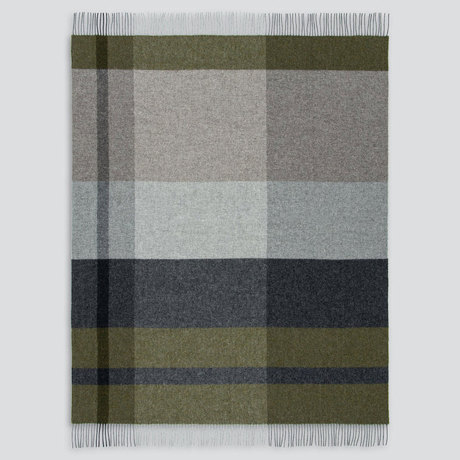 Baya Brunswick NZ Wool Throw - Olive