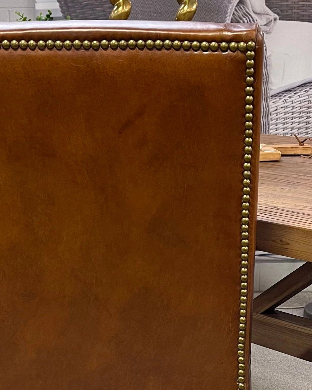 Belmont Leather Dining Chair - Aged Brown