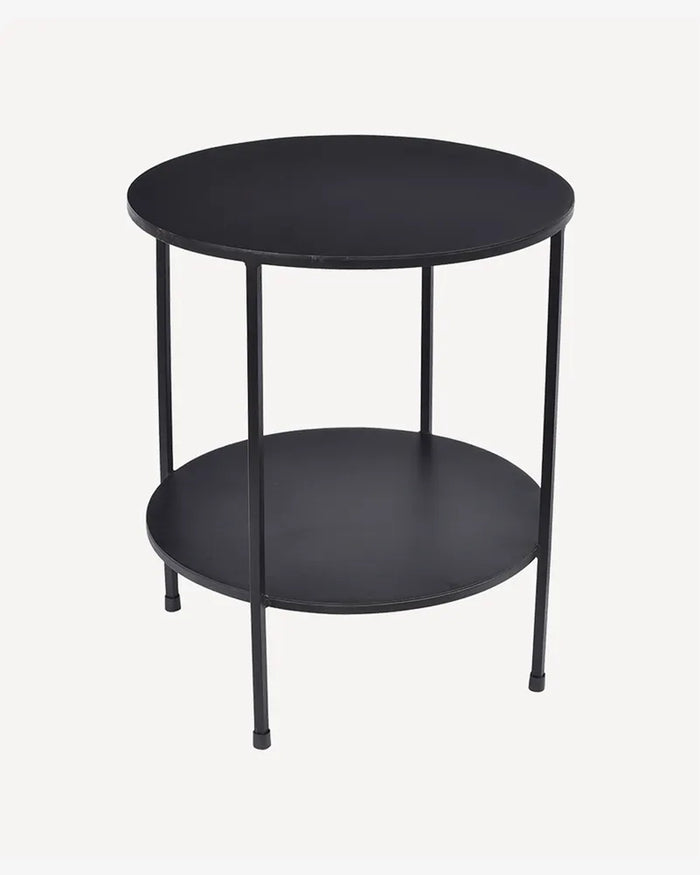 Benny Round Black Side Table