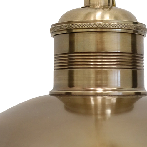 Brass Antiqued Finish Hanging Light - Medium
