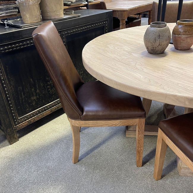 Boston Dining Chair - Brown Leather