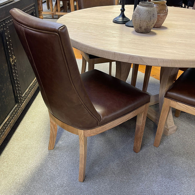 Boston Dining Chair - Brown Leather