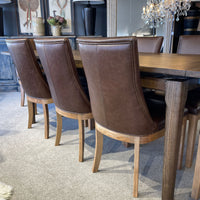 Boston Dining Chair - Brown Leather