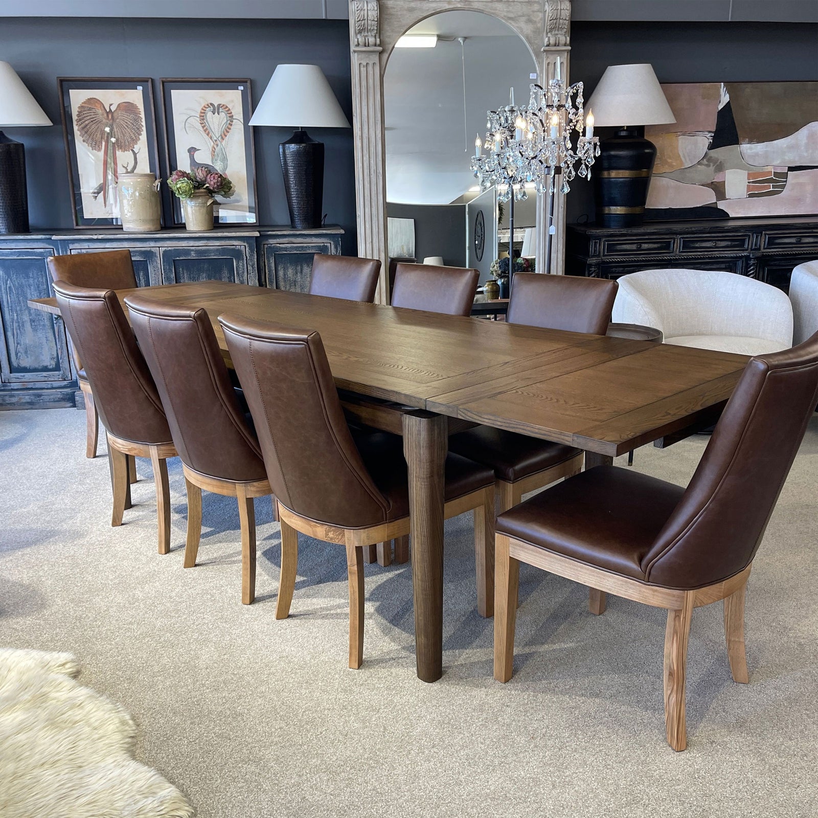 Boston Dining Chair - Brown Leather