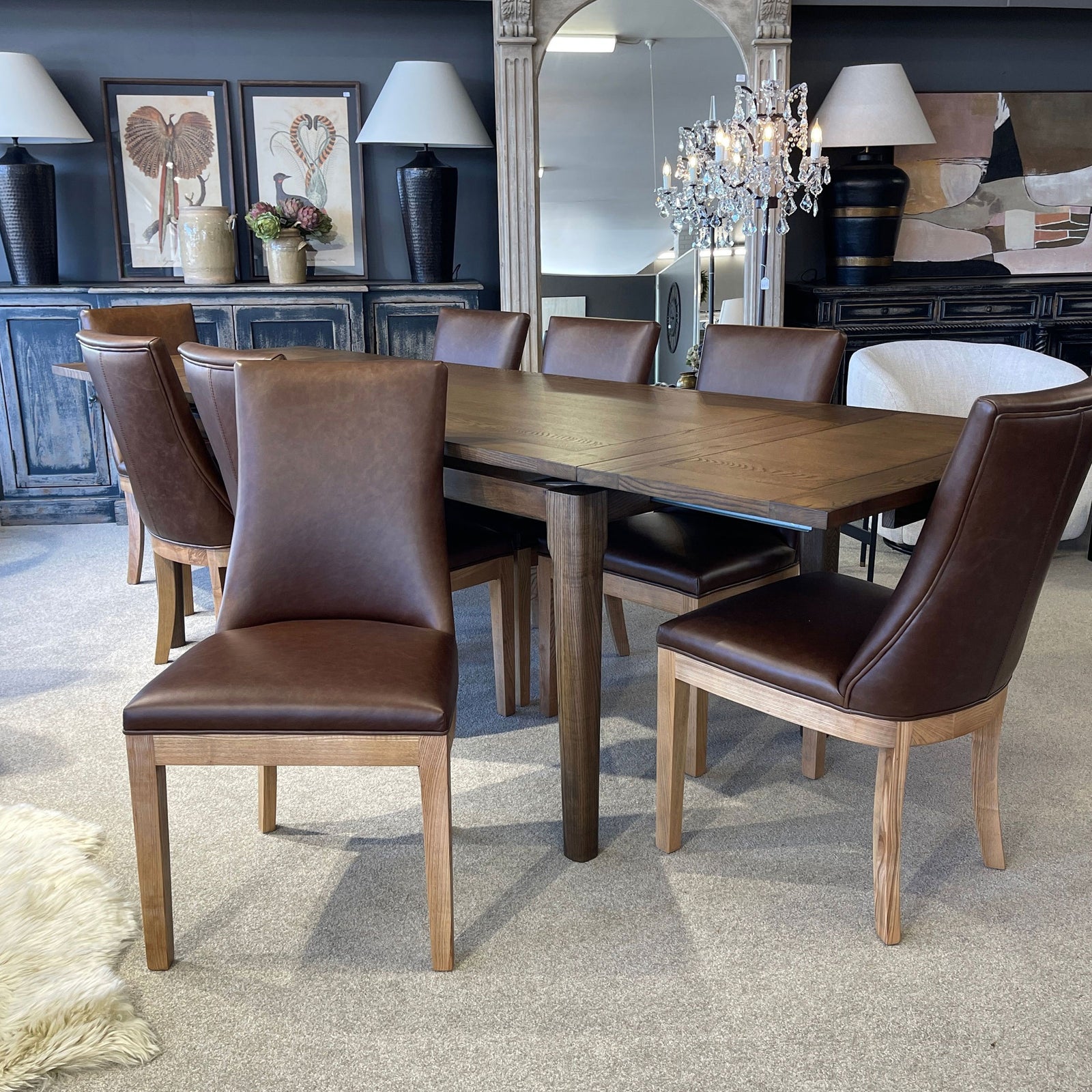 Boston Dining Chair - Brown Leather