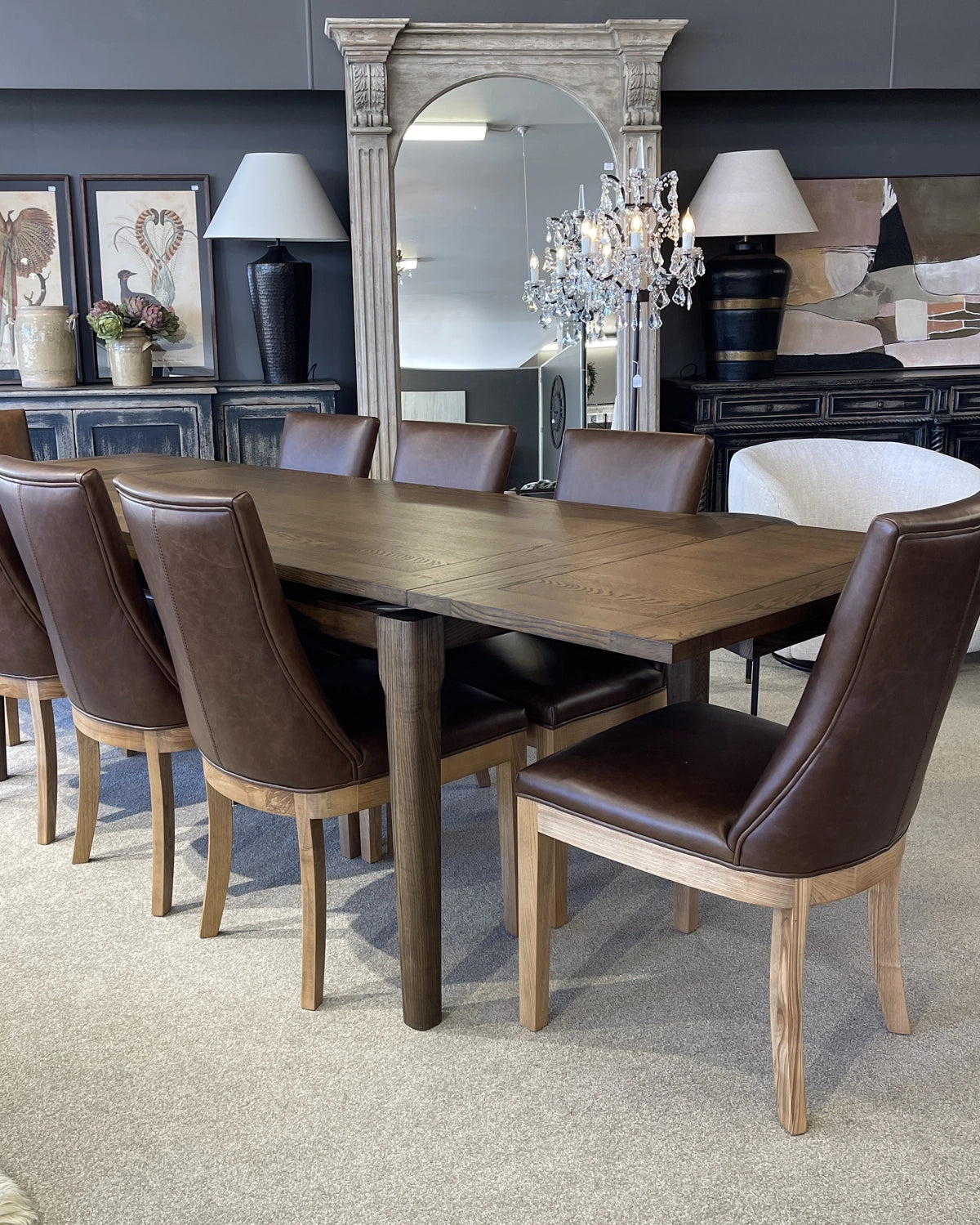 Boston Dining Chair - Brown Leather