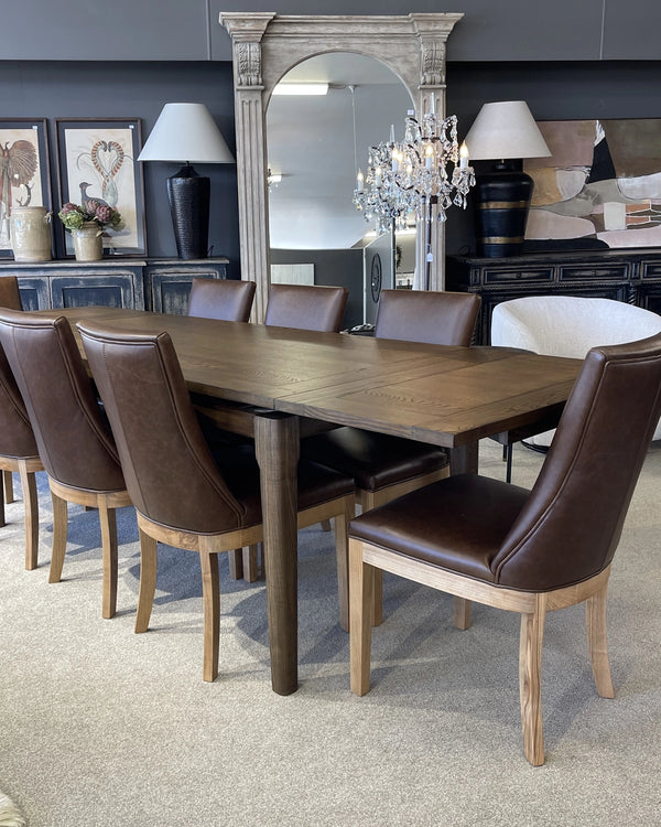 Boston Dining Chair - Brown Leather