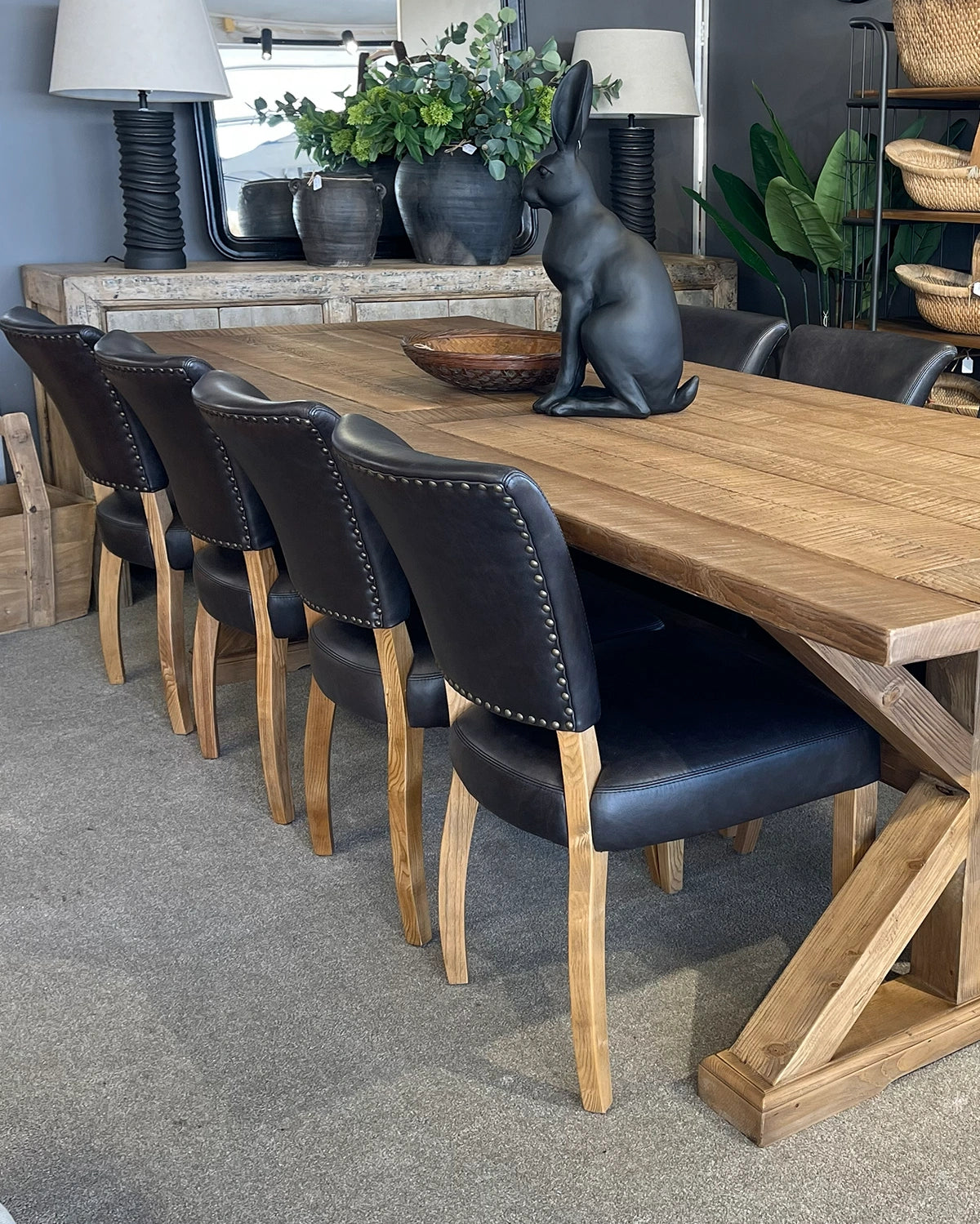 Brixham Leather Dining Chair - Aged Leather