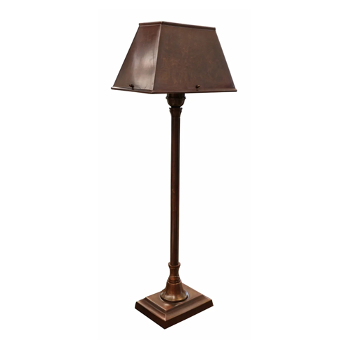 Bronze Rectangular Base Table Lamp with Shade