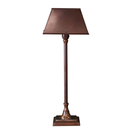 Bronze Rectangular Base Table Lamp with Shade