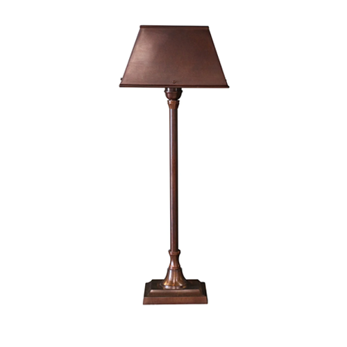 Bronze Rectangular Base Table Lamp with Shade