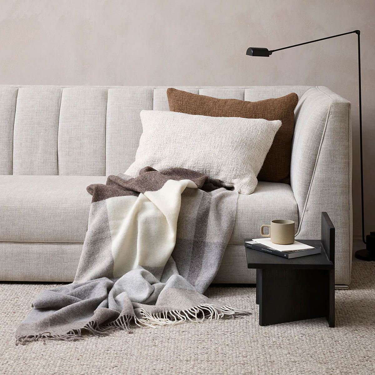 Baya Brunswick NZ Wool Throw - Fawn