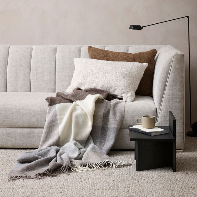 Baya Brunswick NZ Wool Throw - Fawn