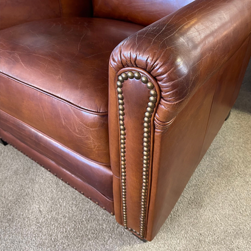 Cambridge Leather Recliner Chair - Aged Brown Leather