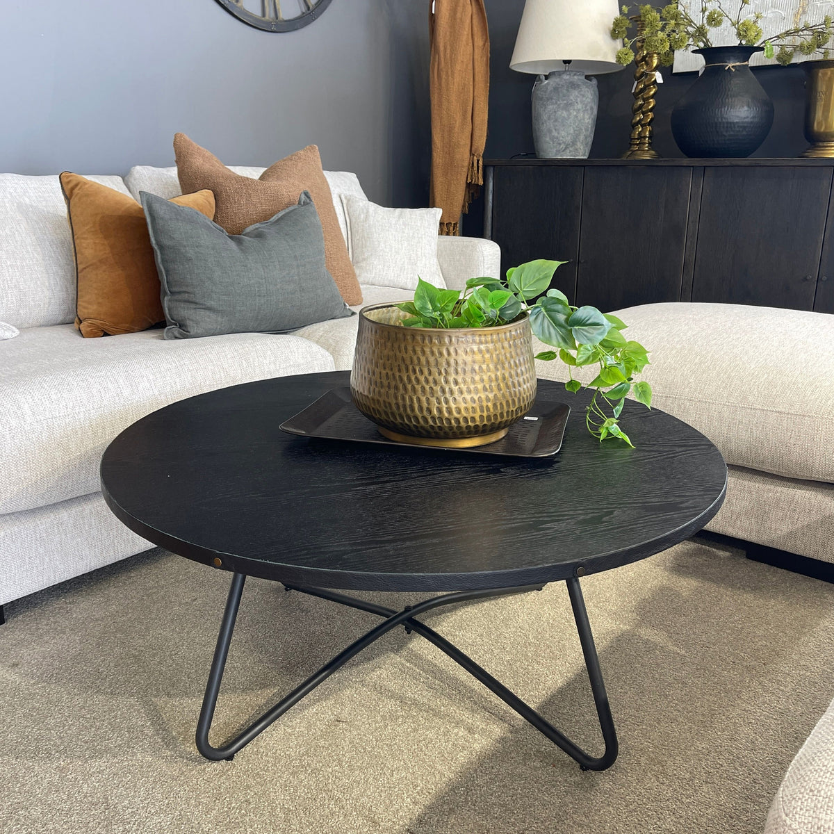 Caprice Round Coffee Table - Black