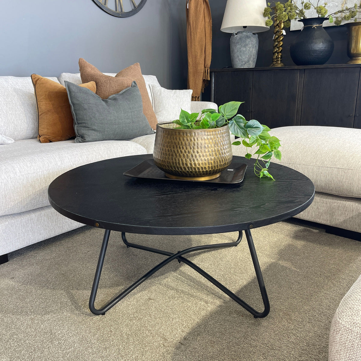 Caprice Round Coffee Table - Black