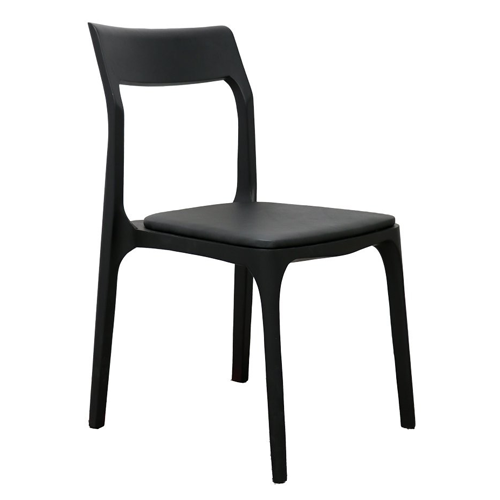 Carson Dining Chair - Black Leather