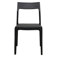 Carson Dining Chair - Black Leather