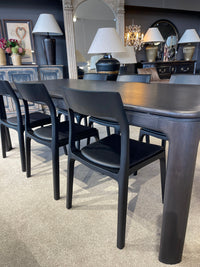 Carson Dining Chair - Black Leather