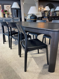 Carson Dining Chair - Black Leather