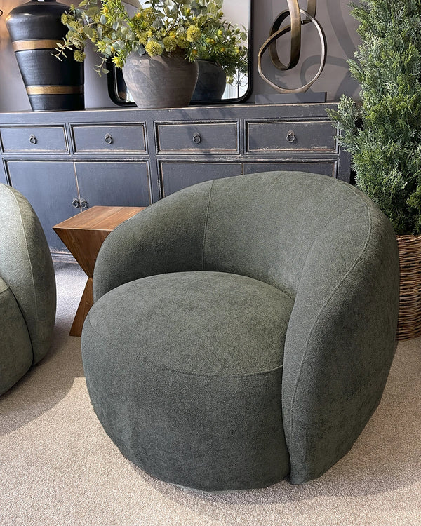 Carter Swivel Chair - Moss