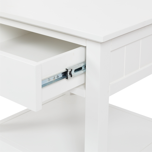Casey White Bedside Table - 1 Drawer