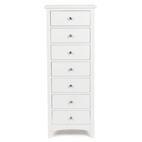 Casey White Bedroom Drawers - Slim