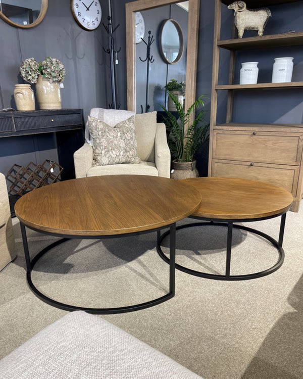 Cassé Nesting Round Coffee Tables - Set of 2